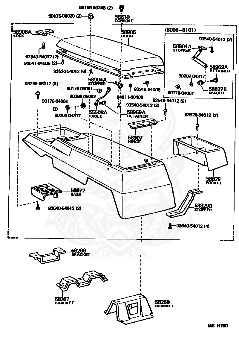 Toyota - Console Assy